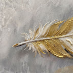 Golden Feather - Canvas Wall Art