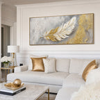 Golden Feather - Canvas Wall Art