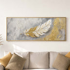 Golden Feather - Canvas Wall Art